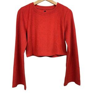 BAND OF THE FREE BOG Alize Rust Long Sleeve Cropped Sweater Sz Medium NWT